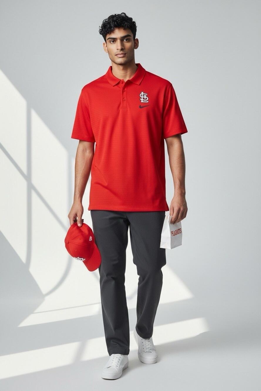 Nike Dri-FIT St. Louis Cardinals MLB Red Polo Shirt Men's Large